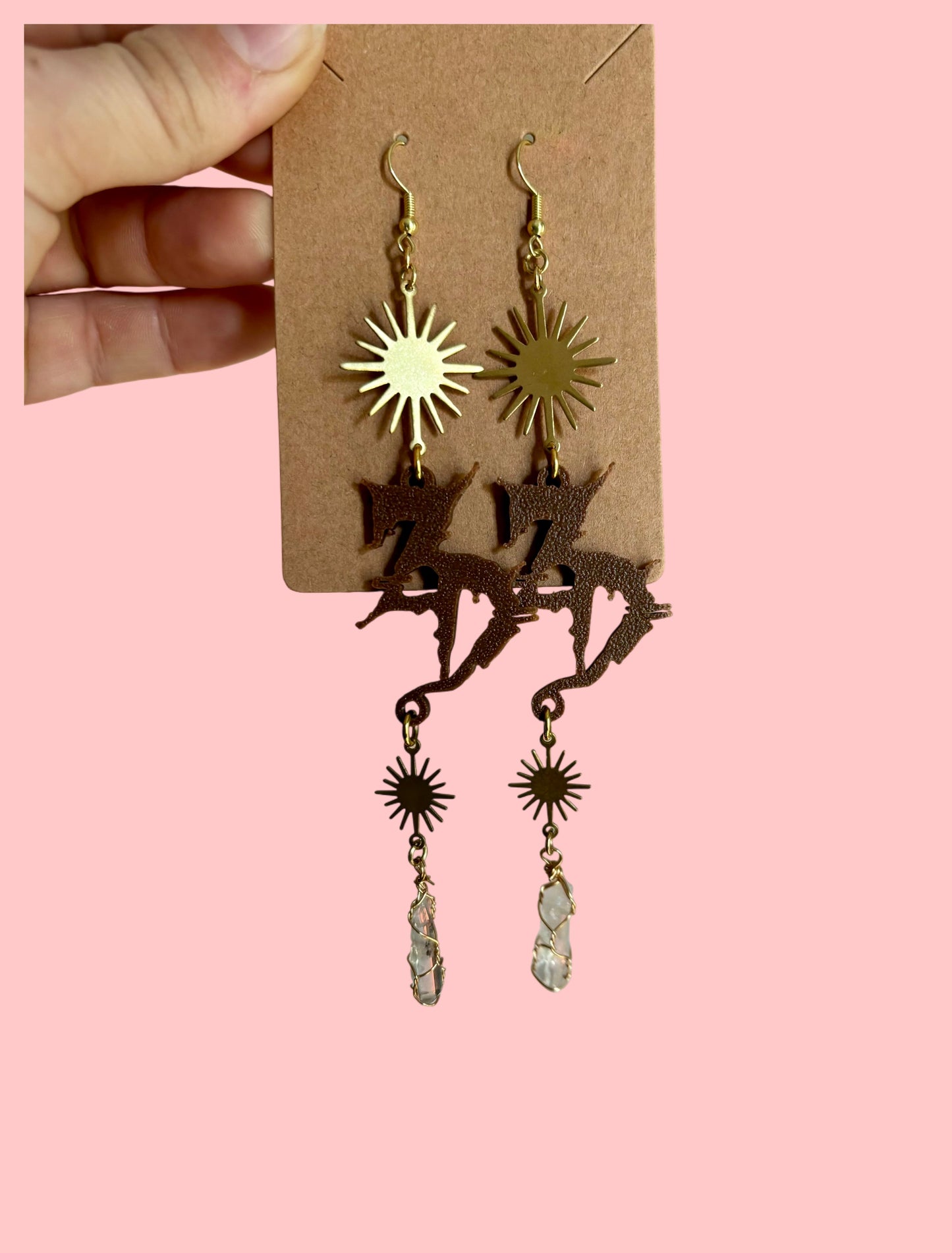 Customizable 3d printed edm sparkle crystal earrings