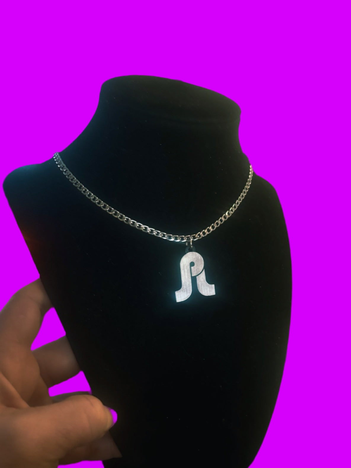 steel and black basic stainless steel unisex necklace