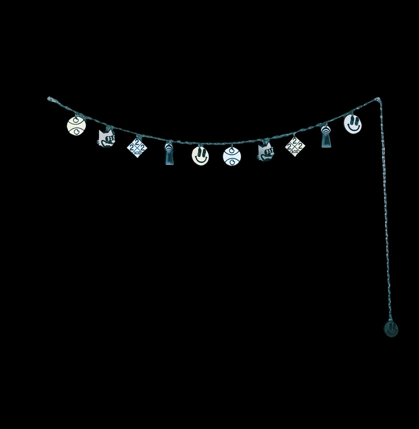 G Jones inspired multi logo chain belt