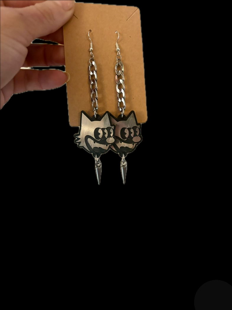 G Jones inspired chain link earrings