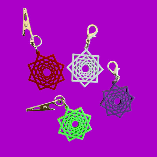 3d printed flowstar charms!