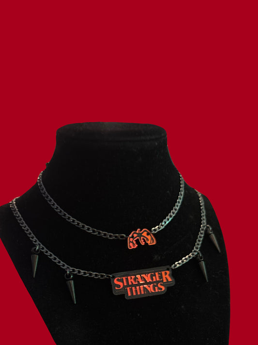 Upside down necklace stack