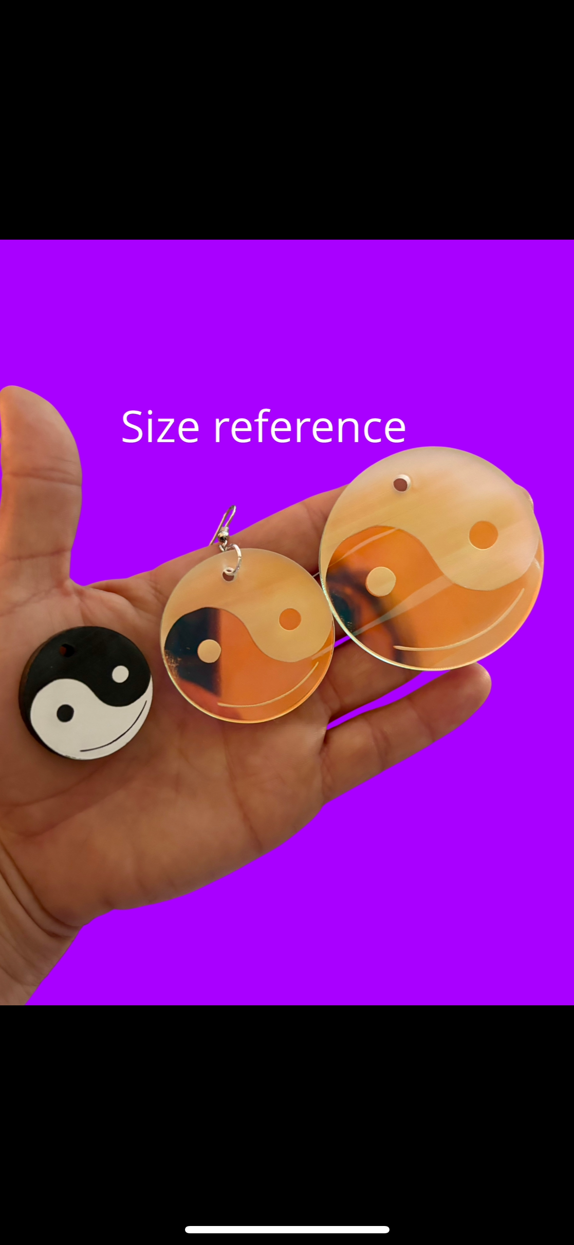 Yin yang smiley earrings