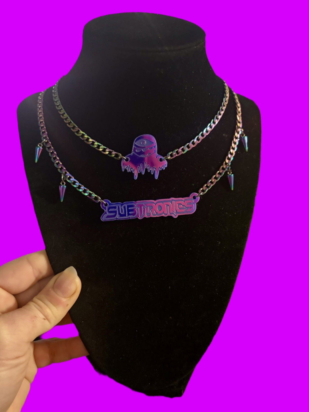 Customizable stainless steel necklace stack