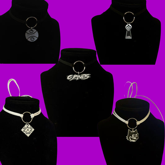 G Jones inspired tie back chokers