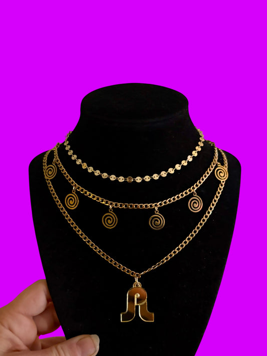 Pretty Lights inspired stainless steel necklace stack