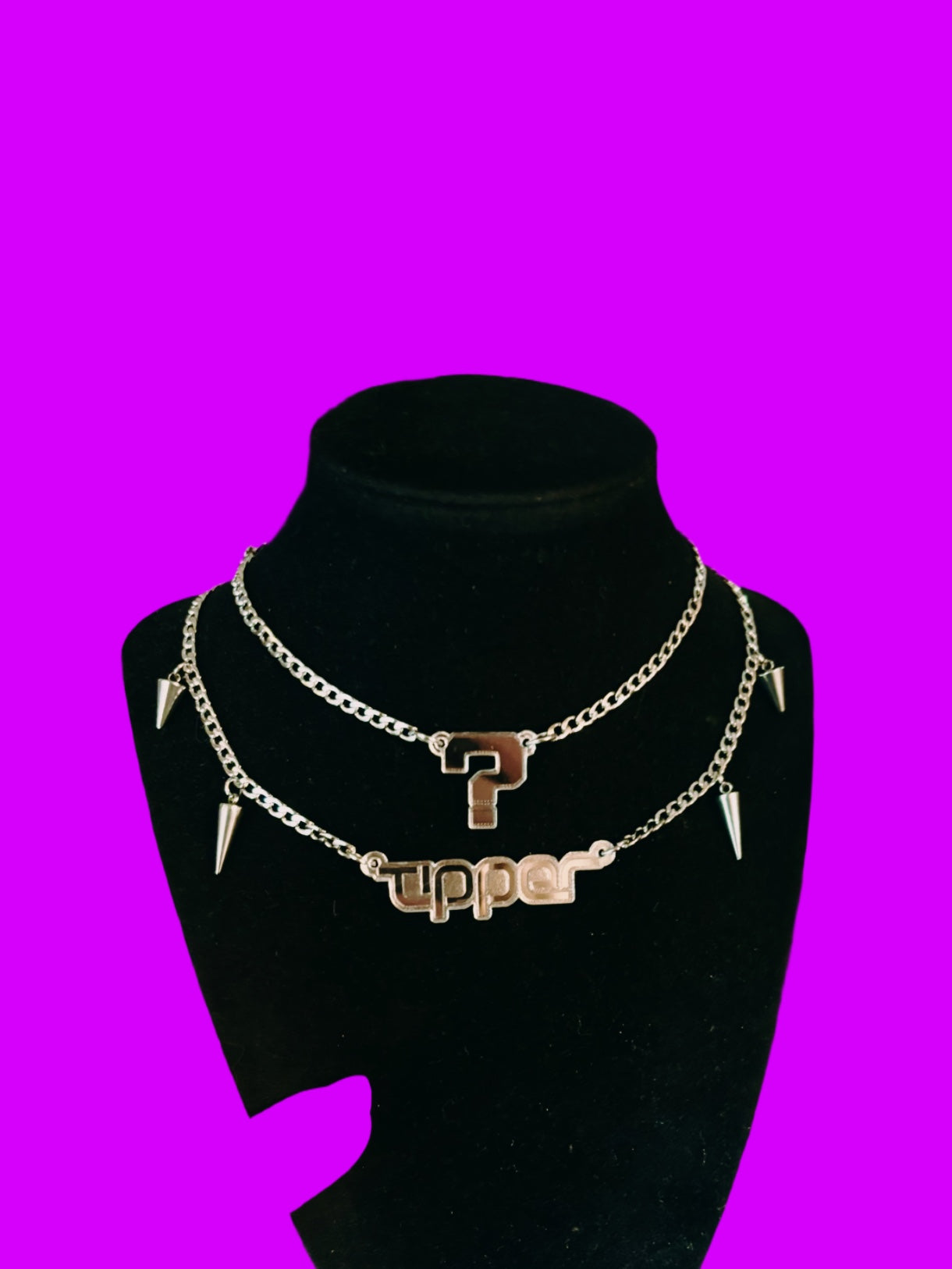 Customizable stainless steel necklace stack