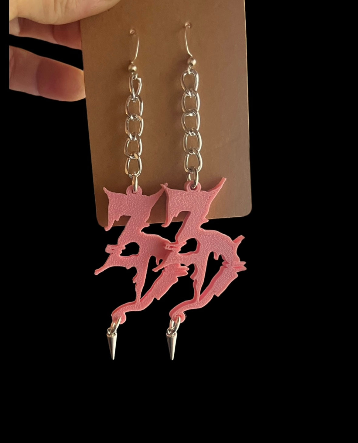 Artist inspired stainless steel chain link earrings