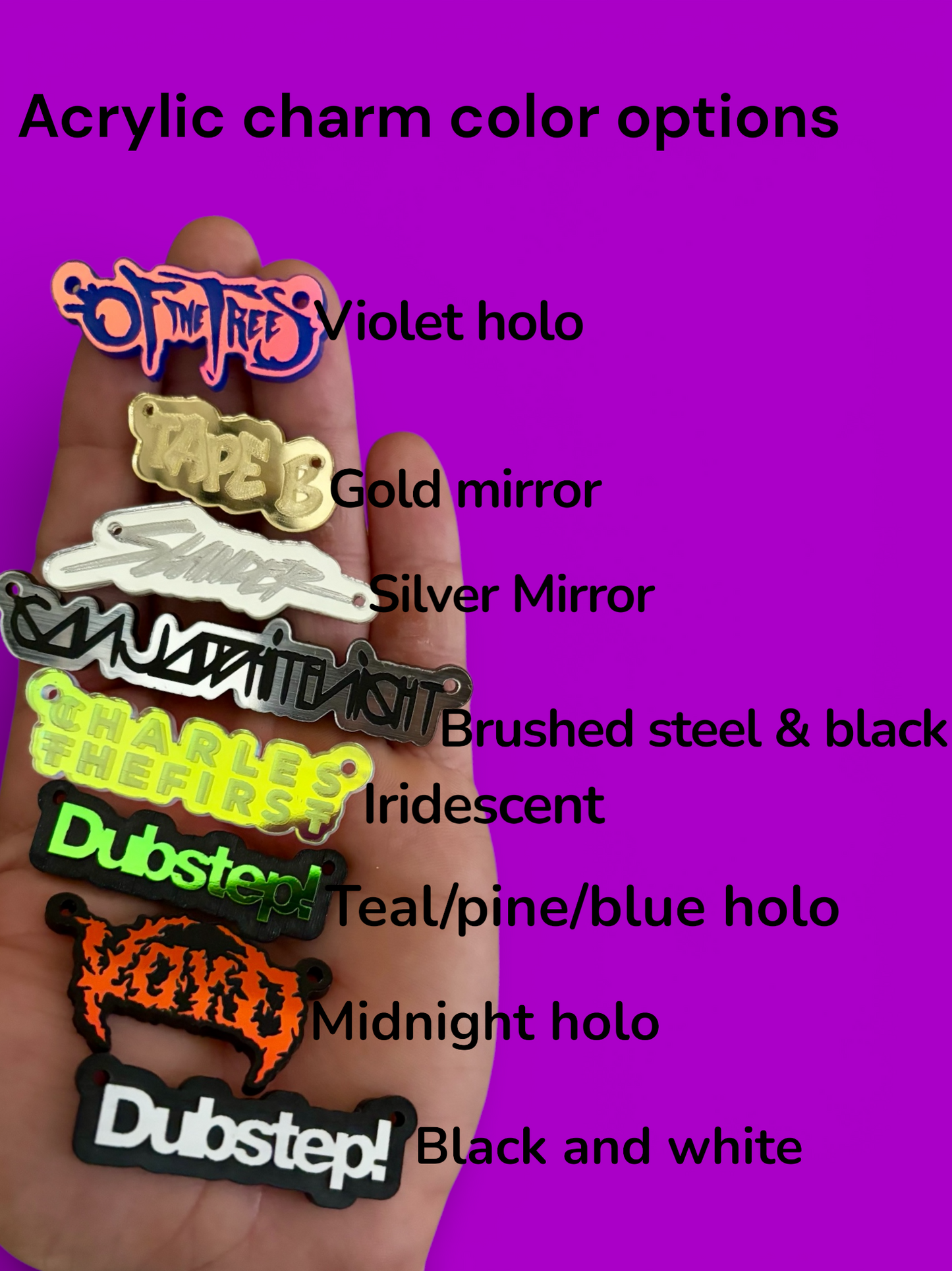 Tape B charm necklace stack