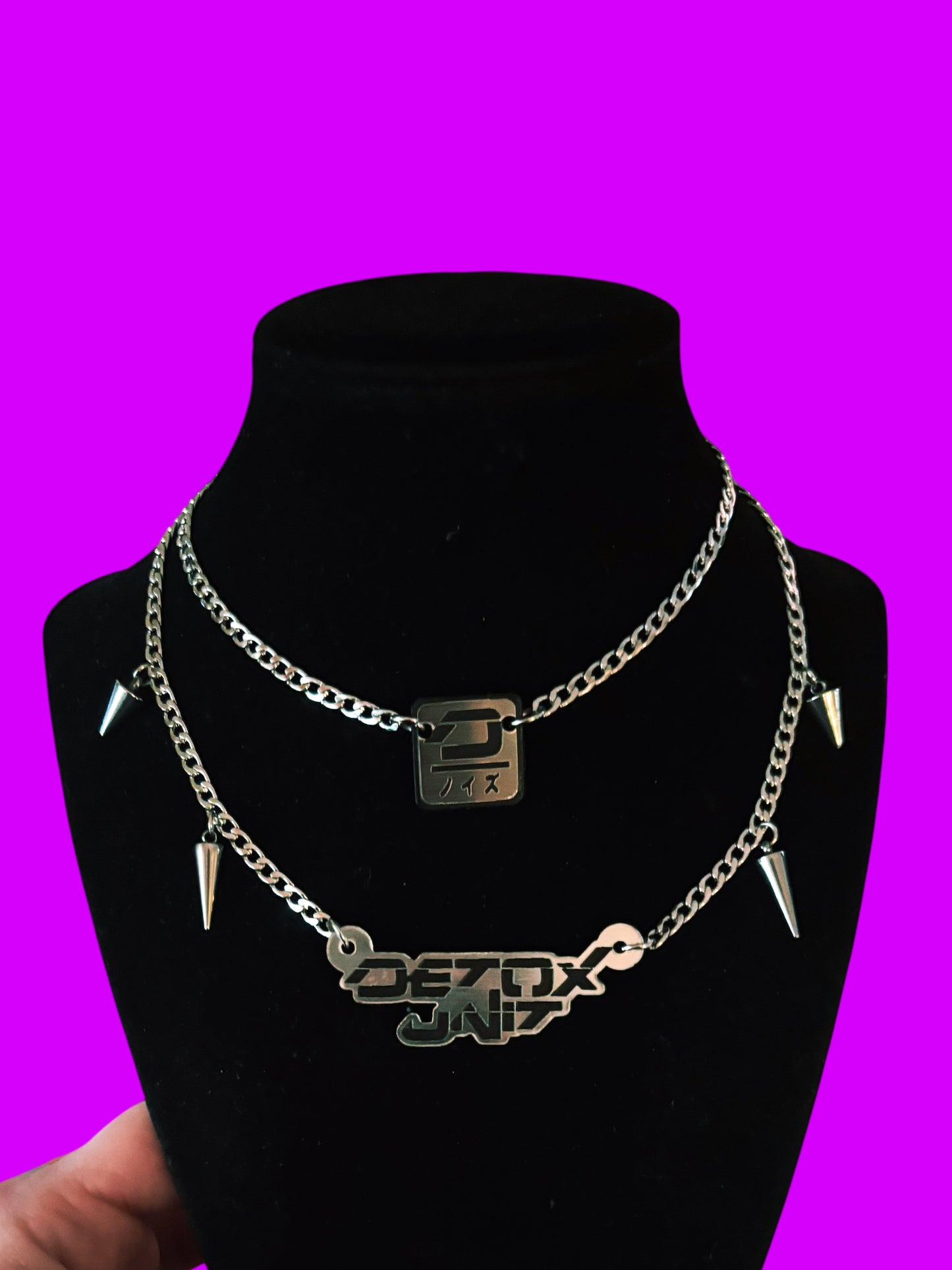 Customizable stainless steel necklace stack