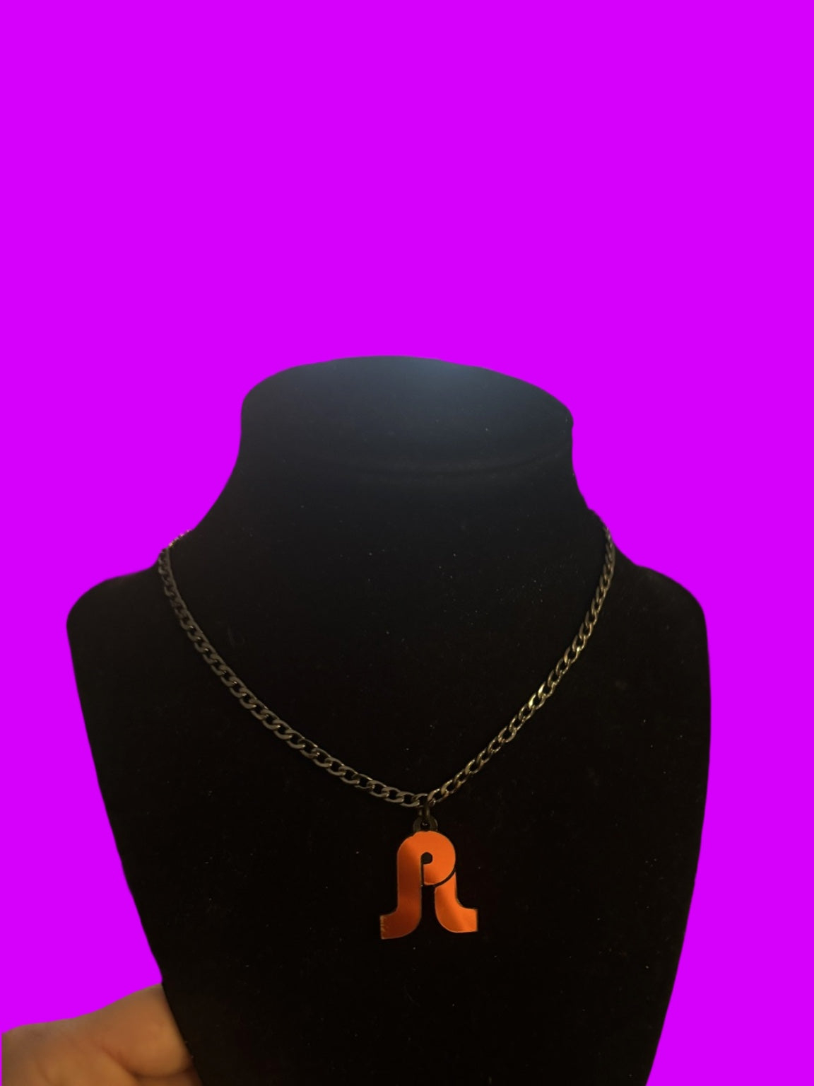 midnight holographic unisex basic stainless steel necklace