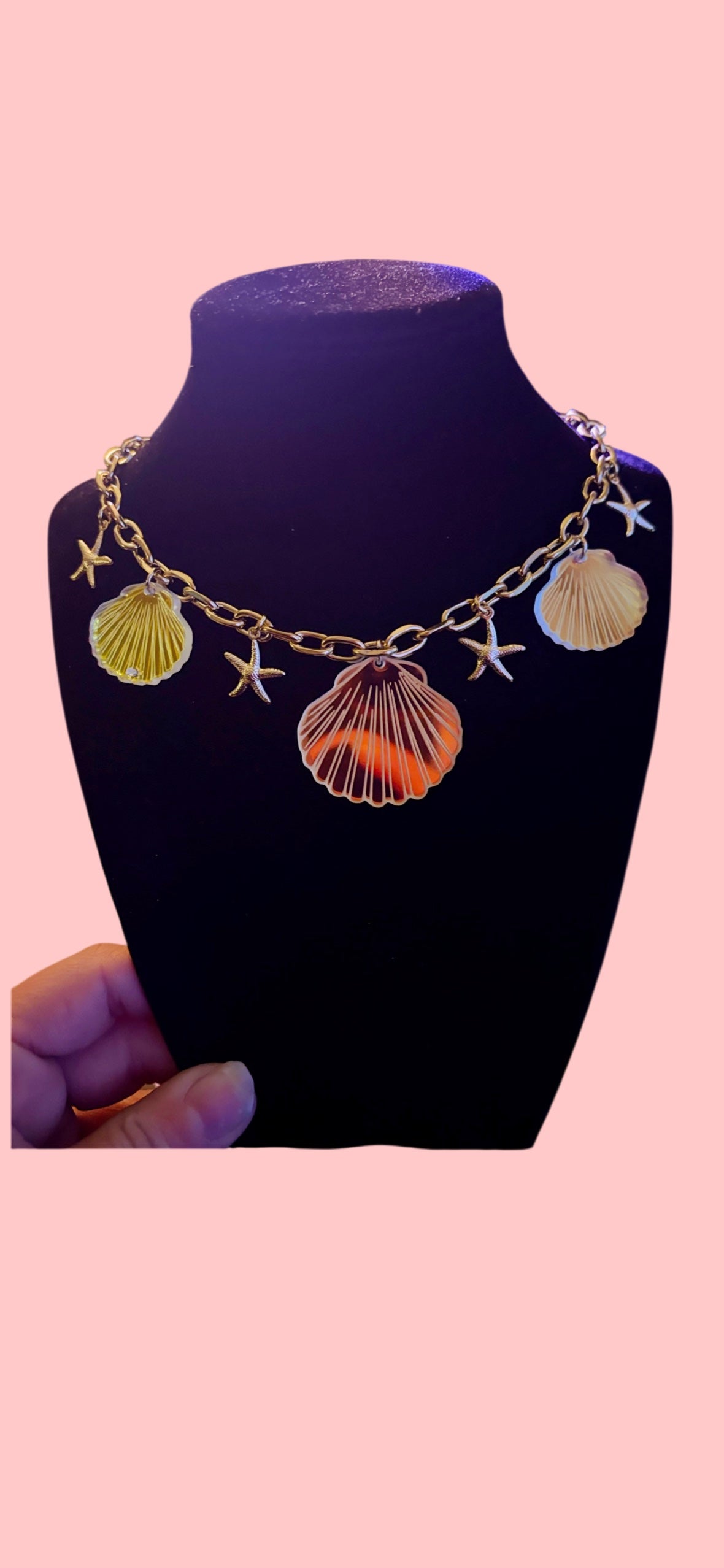 Mermaid charm necklace