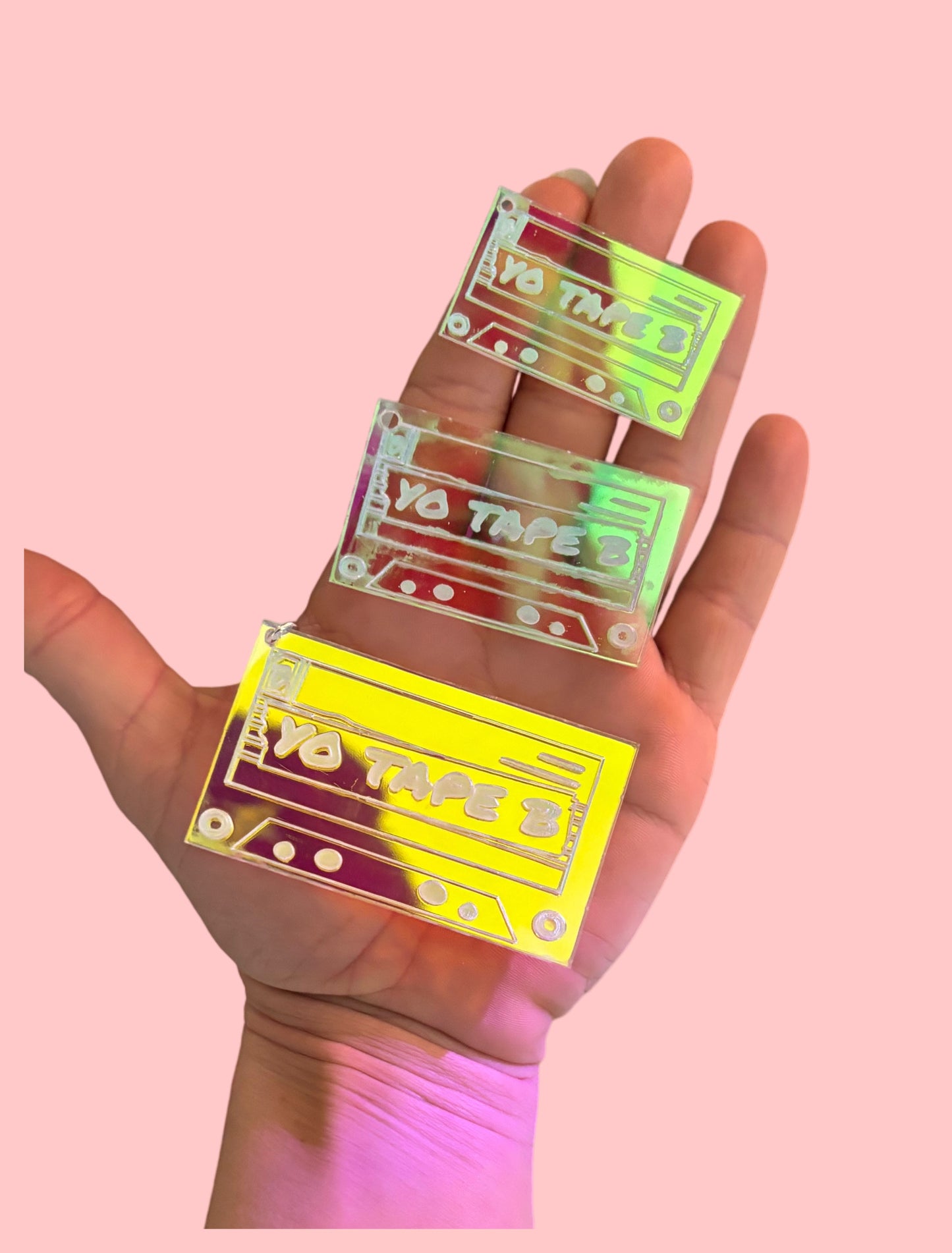 Tape B customizable acrylic earrings