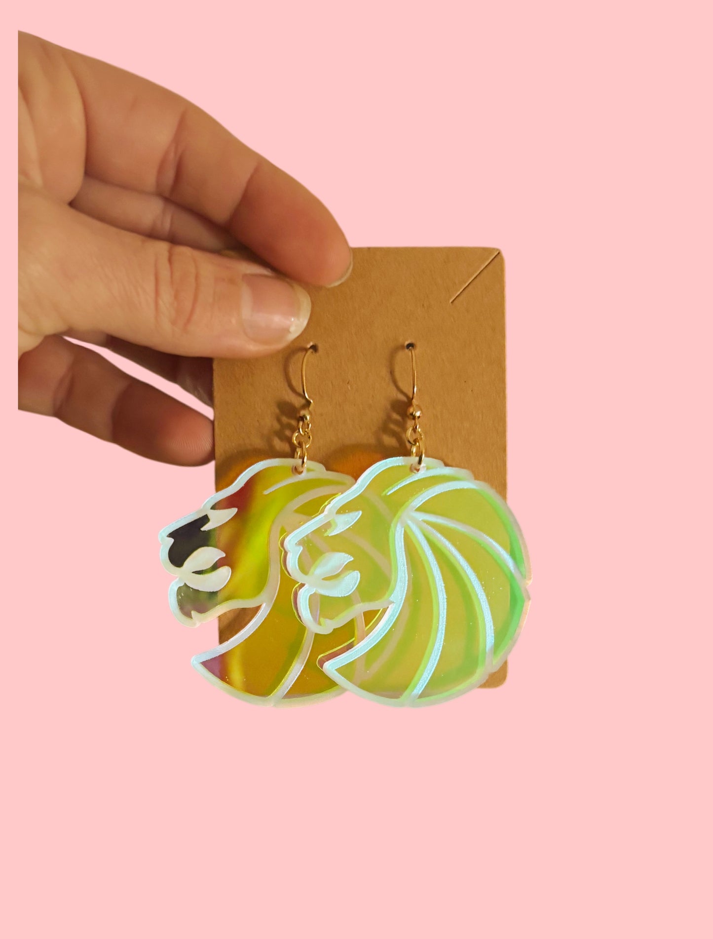 Seven lions customizable acrylic earrings