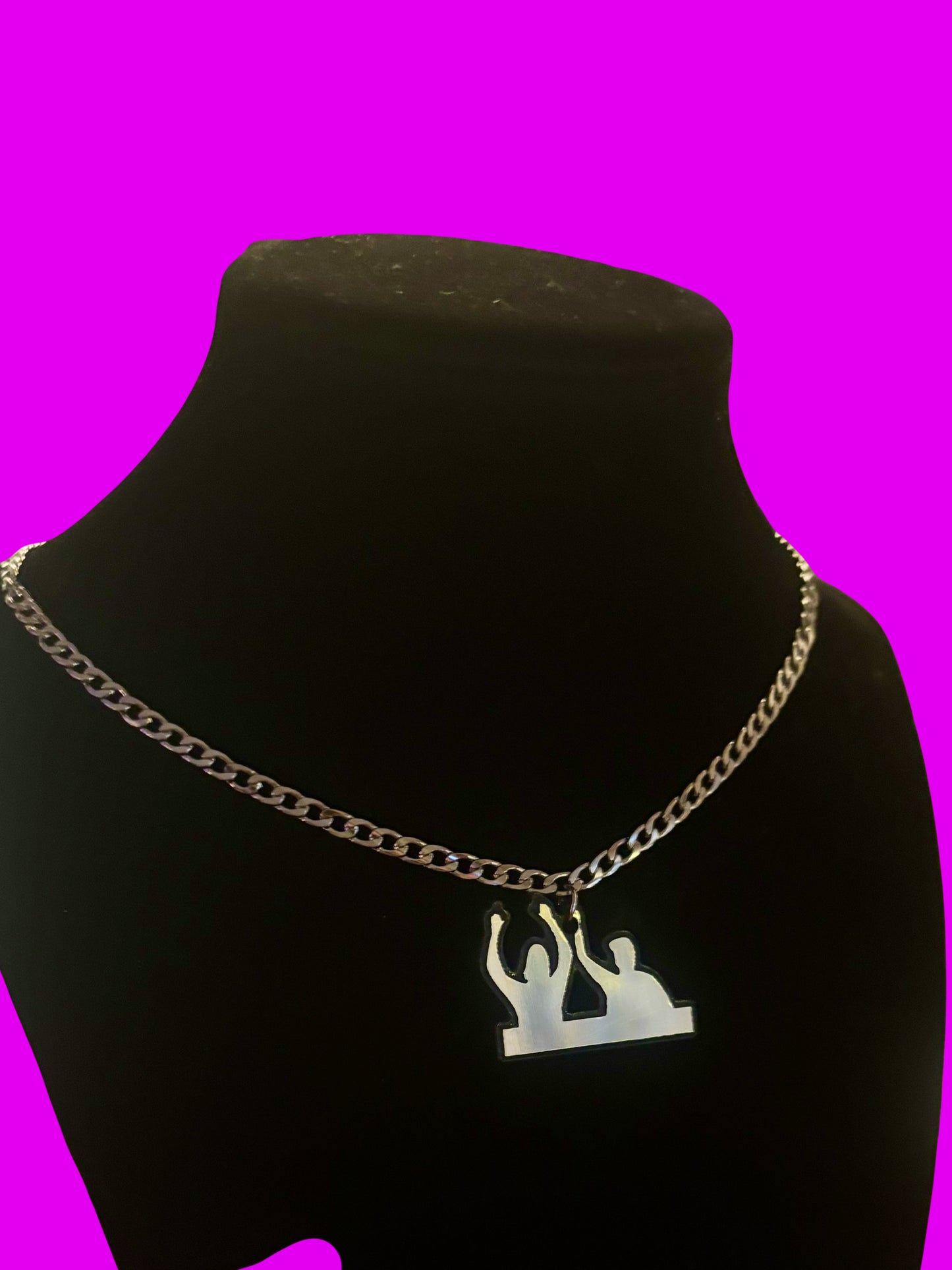 ZD the boys stainless steel & acrylic necklace