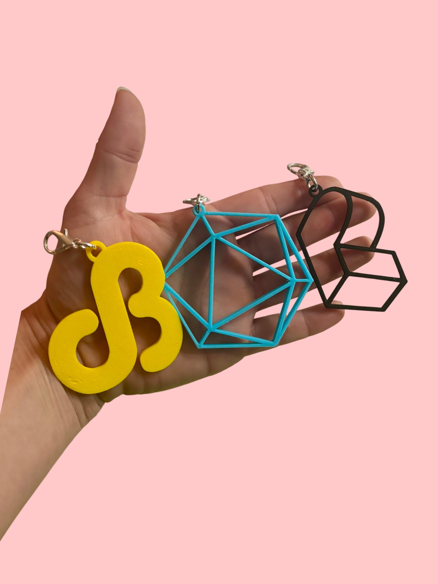 Customizable artist inspired large 3d printed charms!