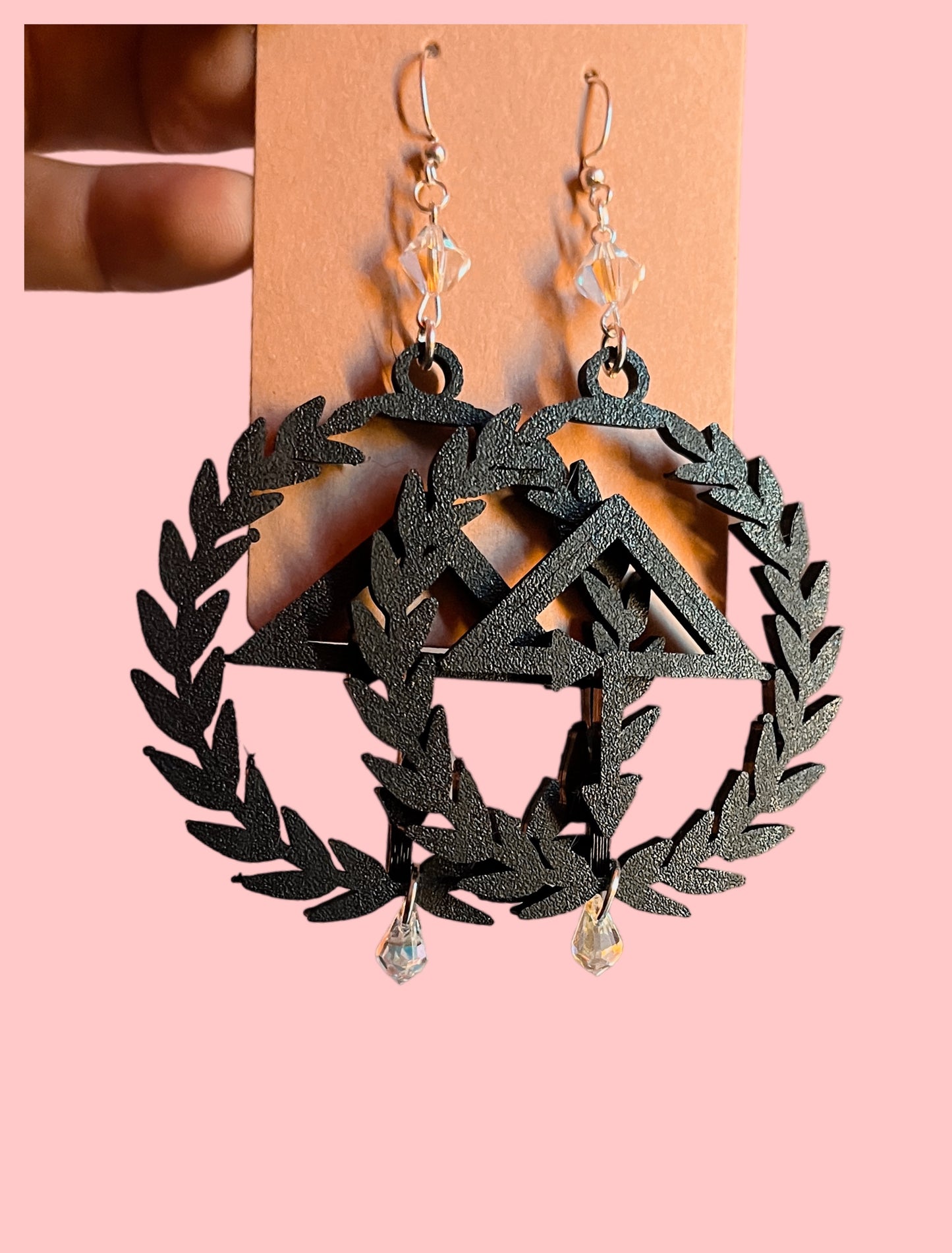 Of the Trees inspired 3d printed iridescent gem earrings