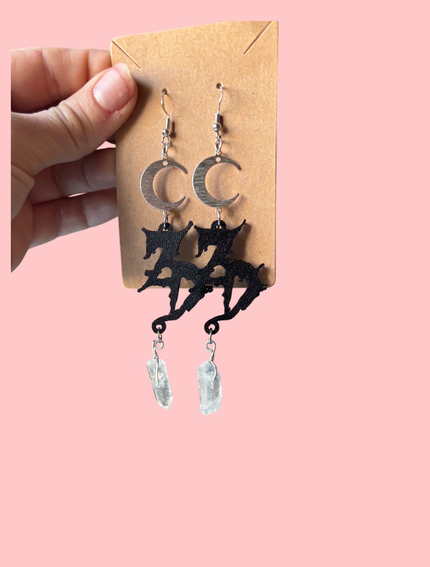 Customizable moon crystal artist inspired earrings