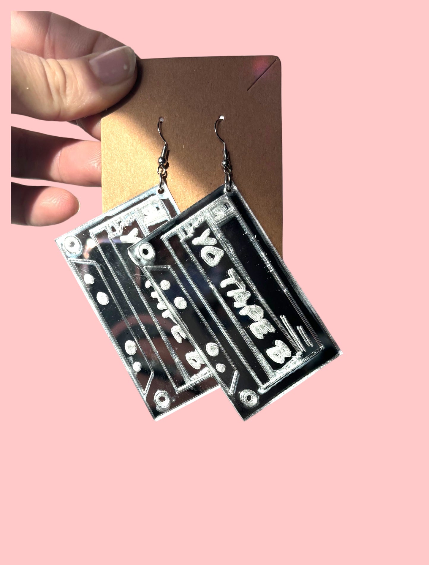 Tape B customizable acrylic earrings