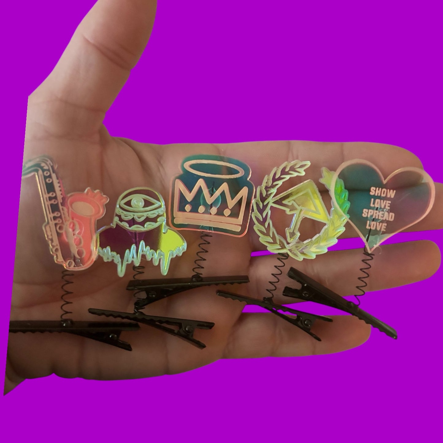 customizable iridescent edm festival sprouts