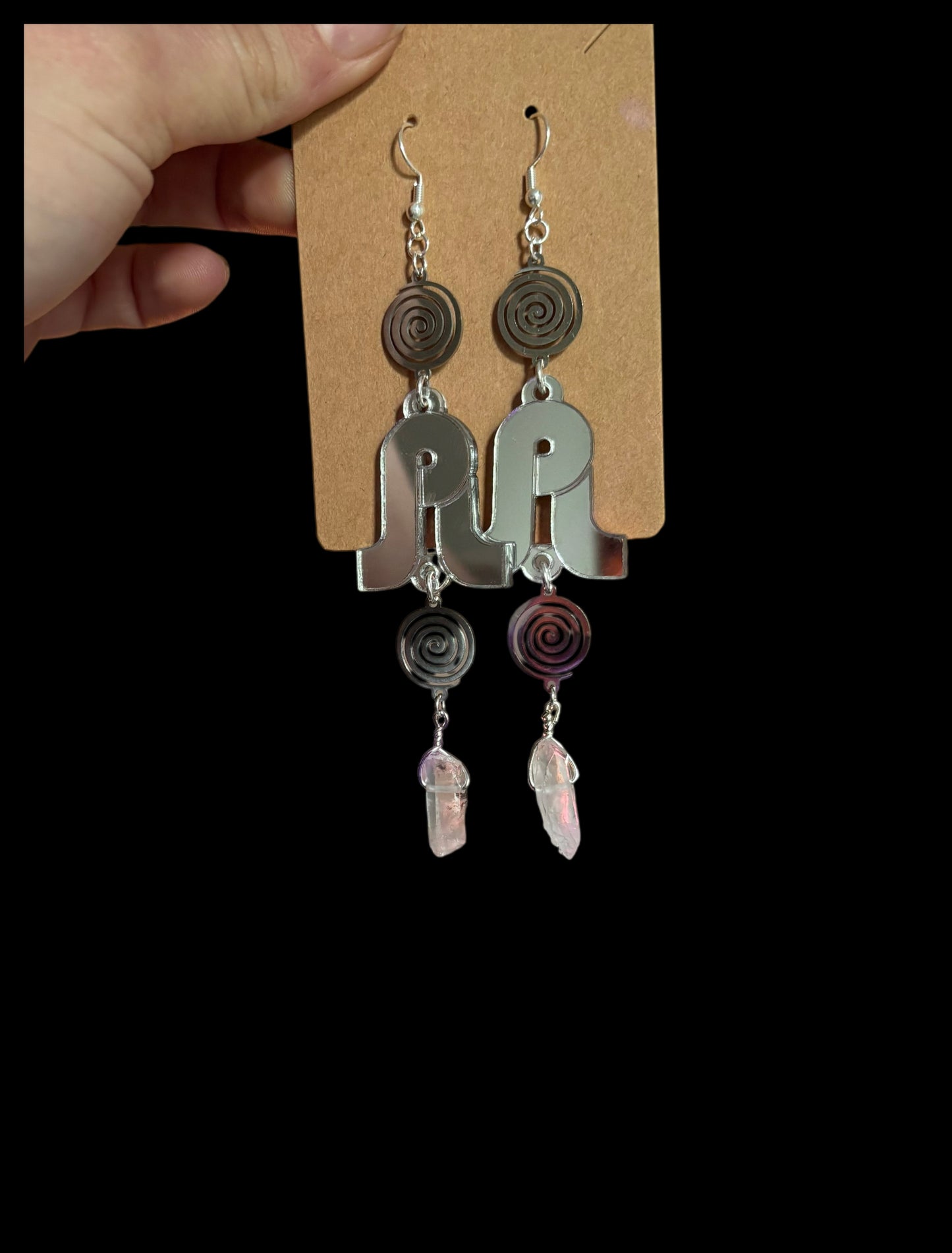 Pretty Lights inspired acrylic swirl dangle earrings!