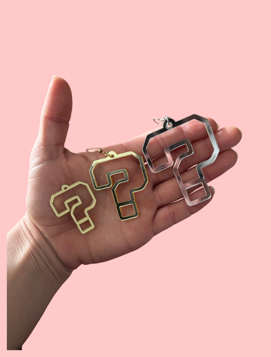 Customizable acrylic ? earrings