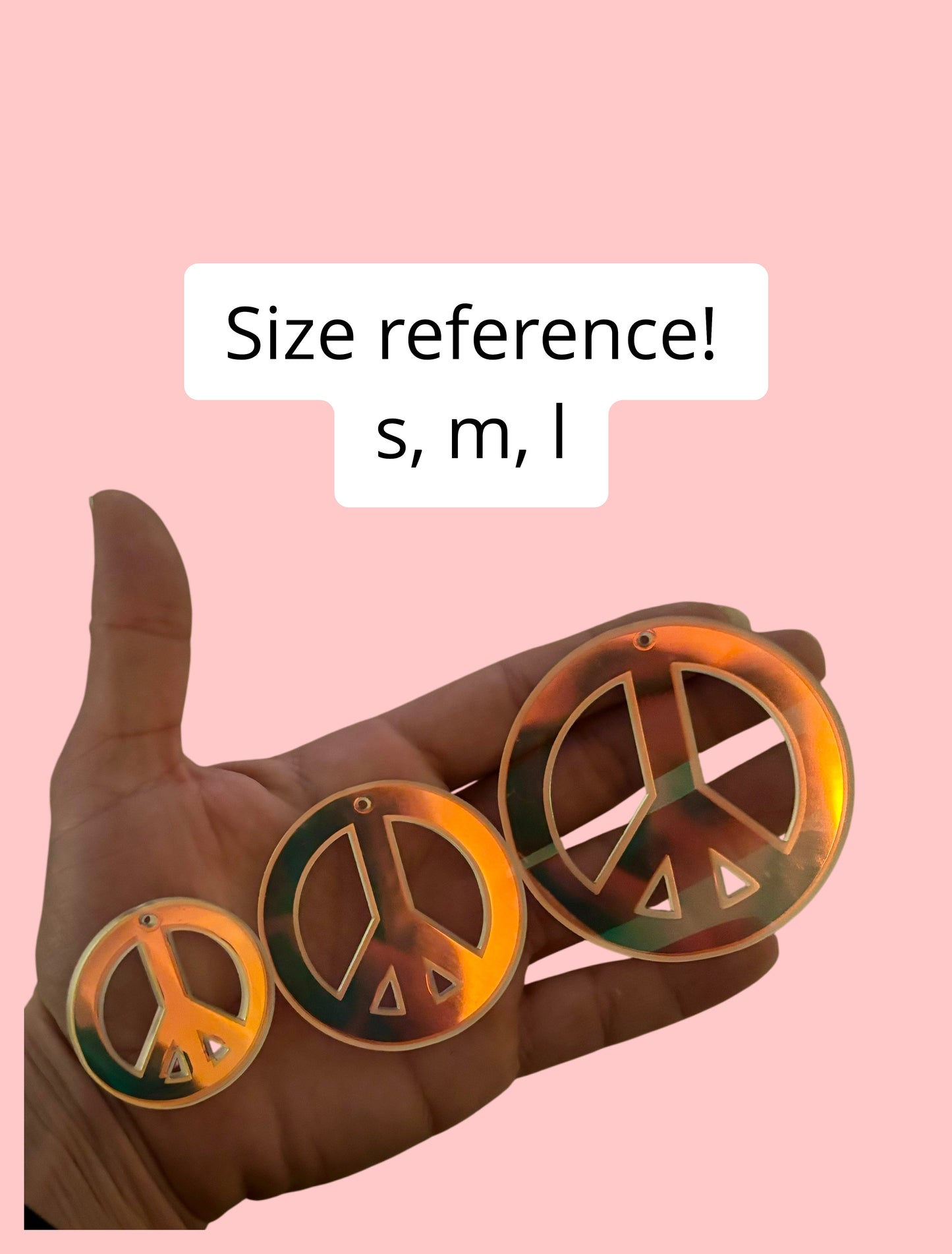 Acrylic peace sign earrings