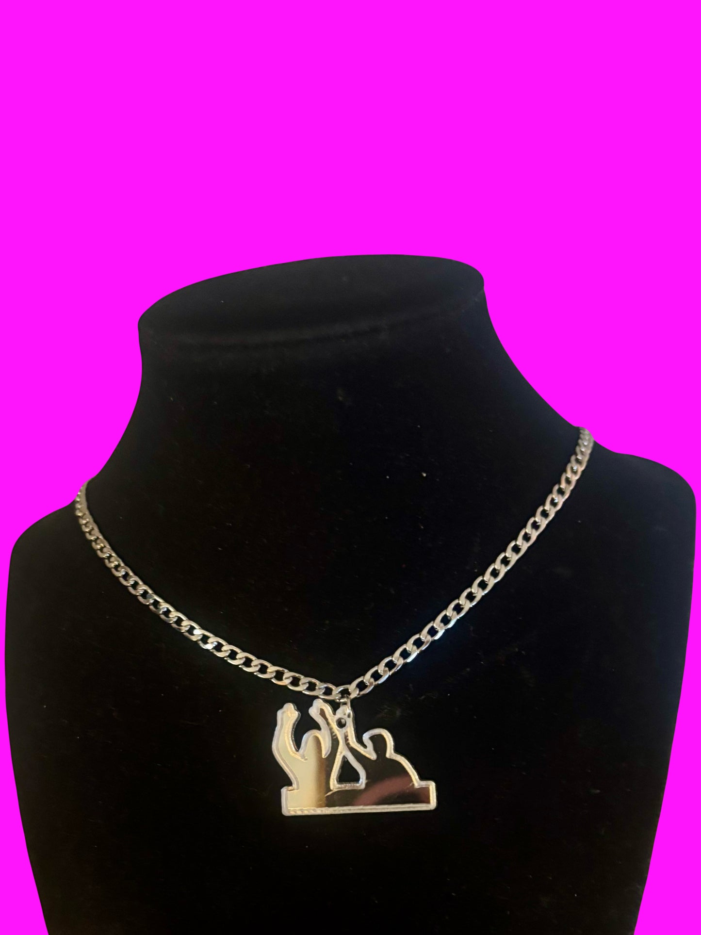 ZD the boys stainless steel & acrylic necklace