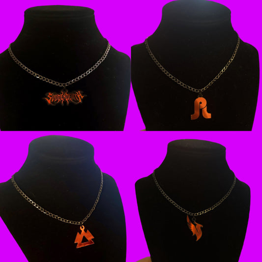 midnight holographic unisex basic stainless steel necklace