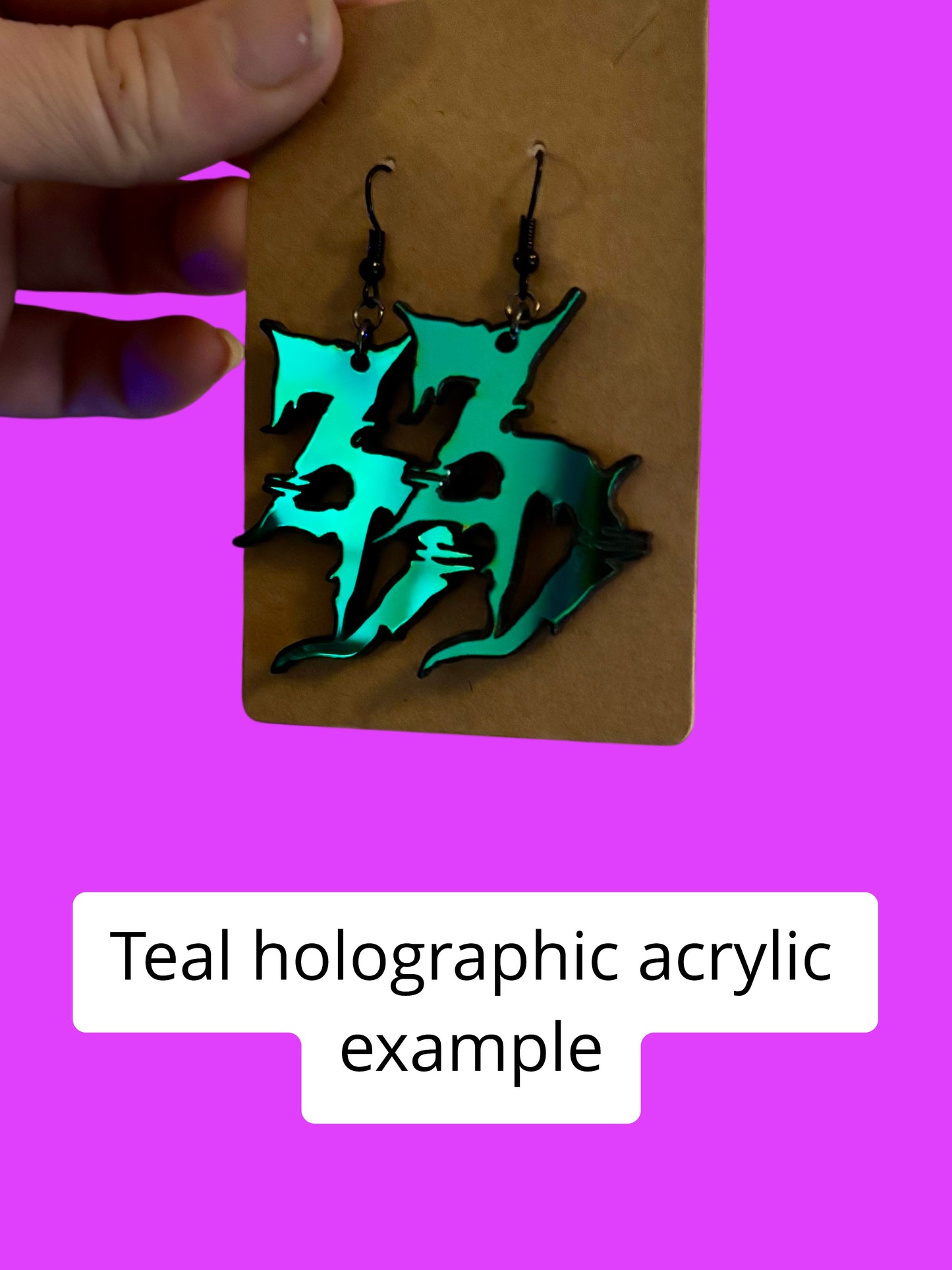 Charles customizable acrylic earrings