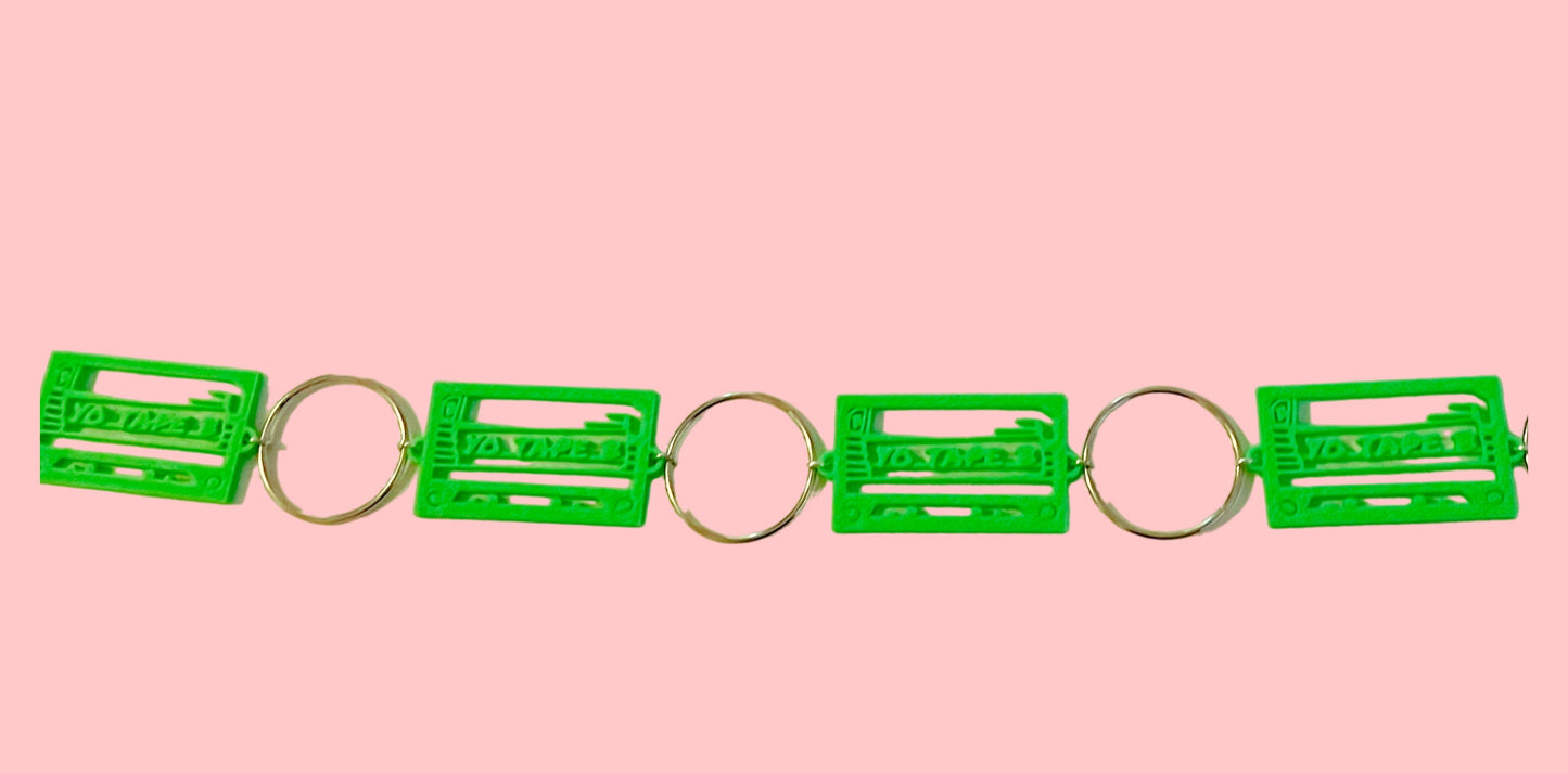 TAPE B inspired 3d printed metal ring belt