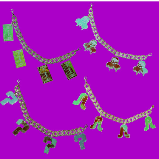 Custom iridescent acrylic chain