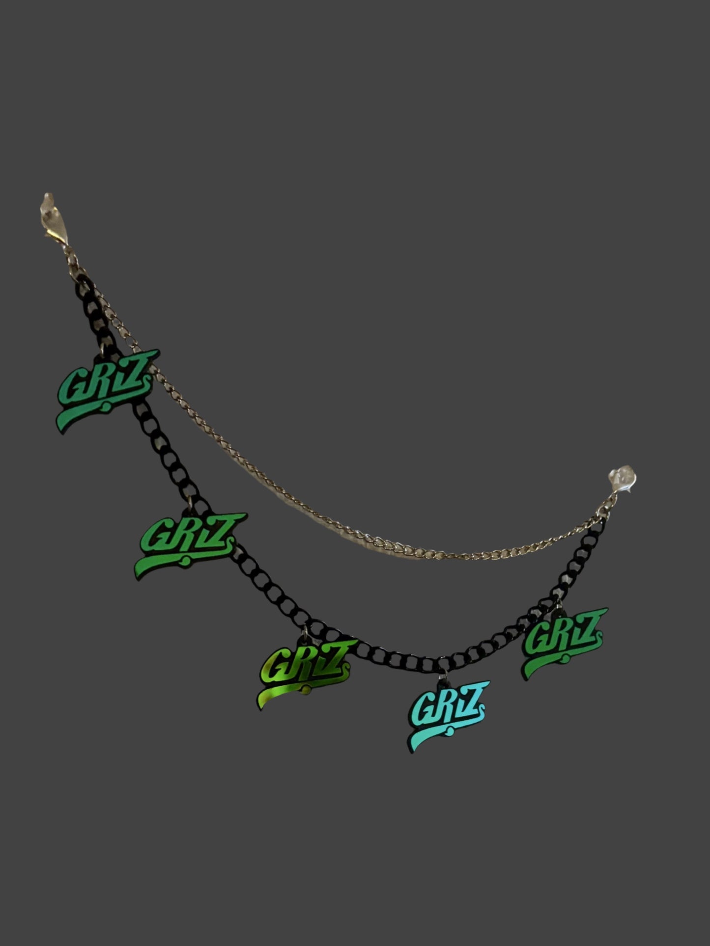 Customizable teal holographic chain