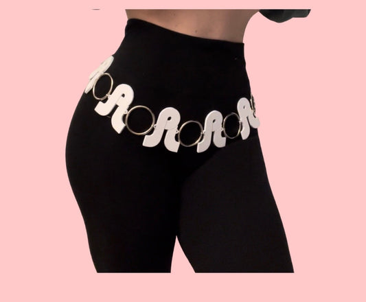 Pretty lights inspired 3d printed metal ring belt