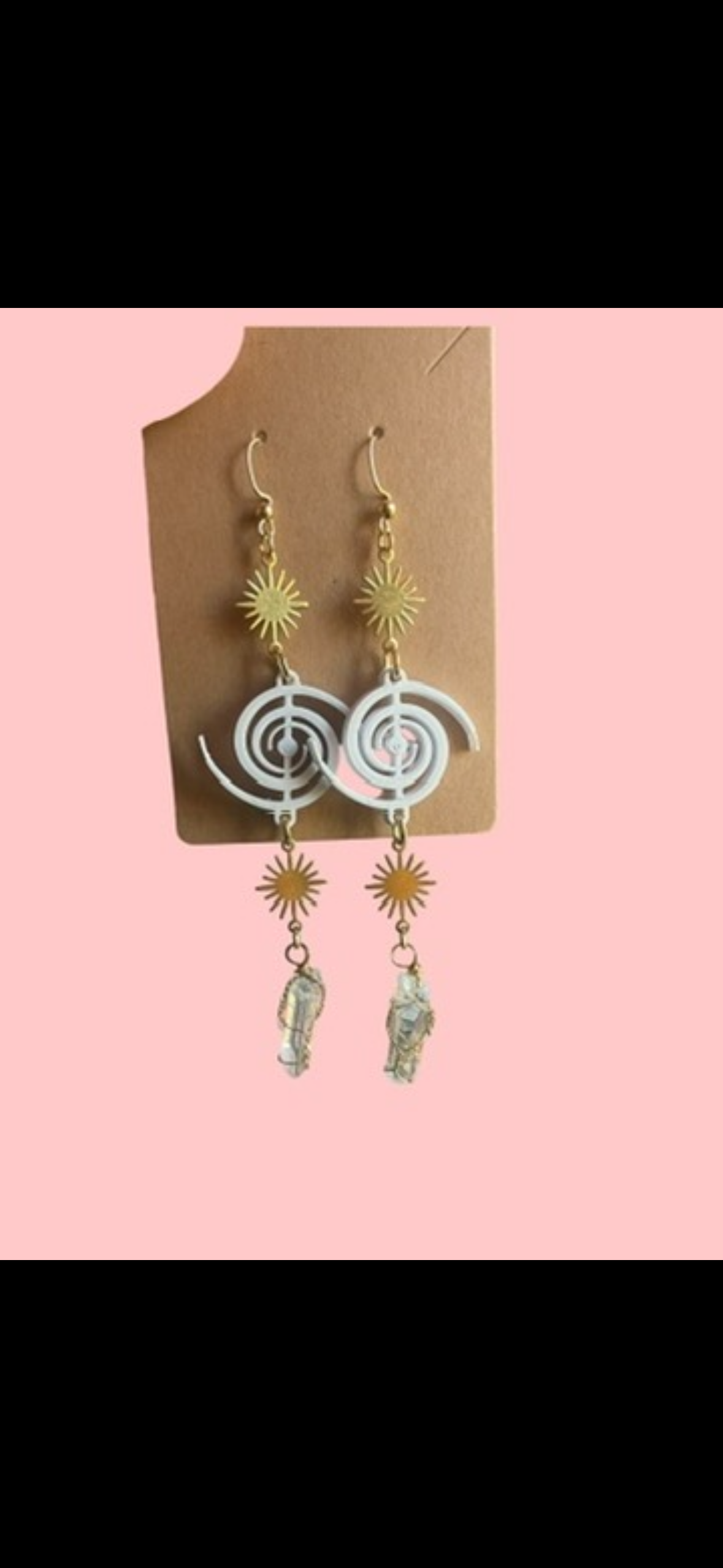 Customizable 3d printed edm sparkle crystal earrings