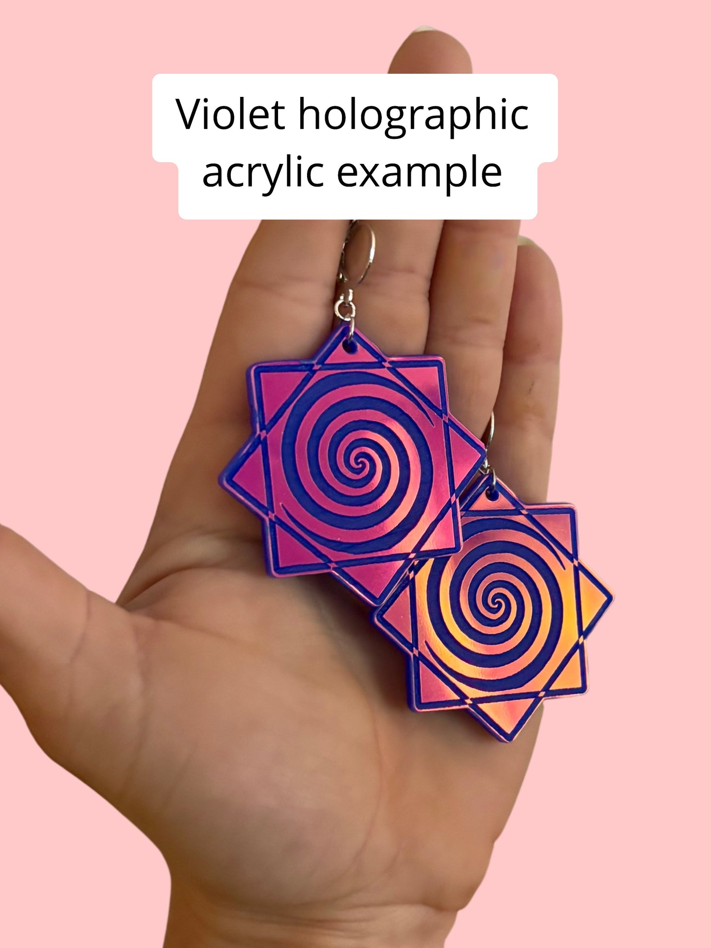 Charles customizable acrylic earrings