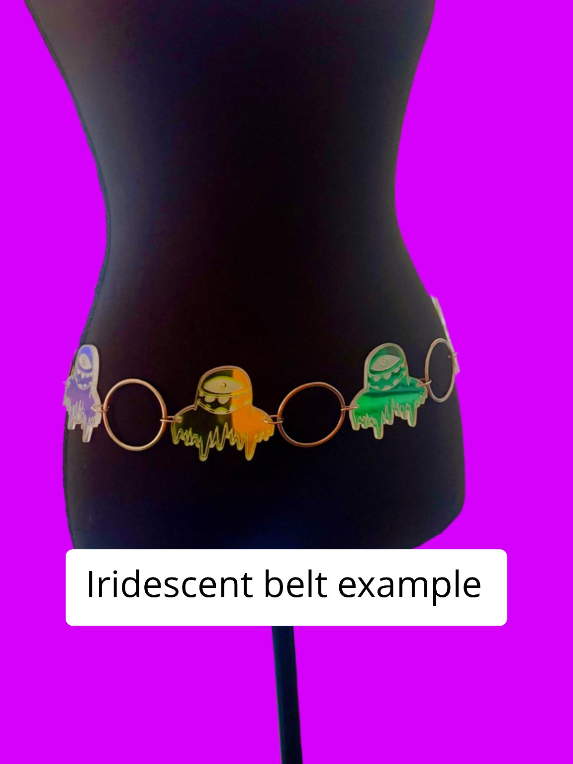 Flowstar customizable acrylic metal ring belt