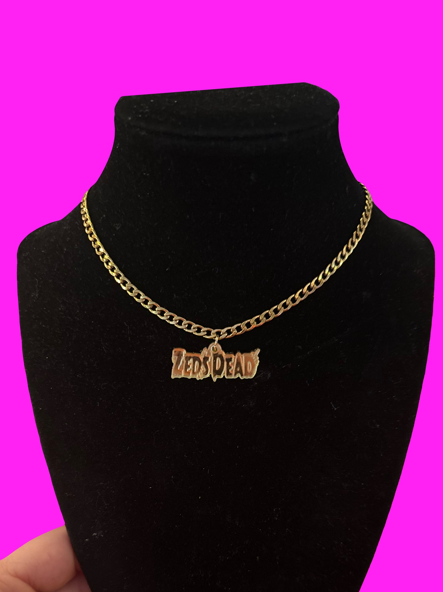 Zeds Dead stainless steel word necklace