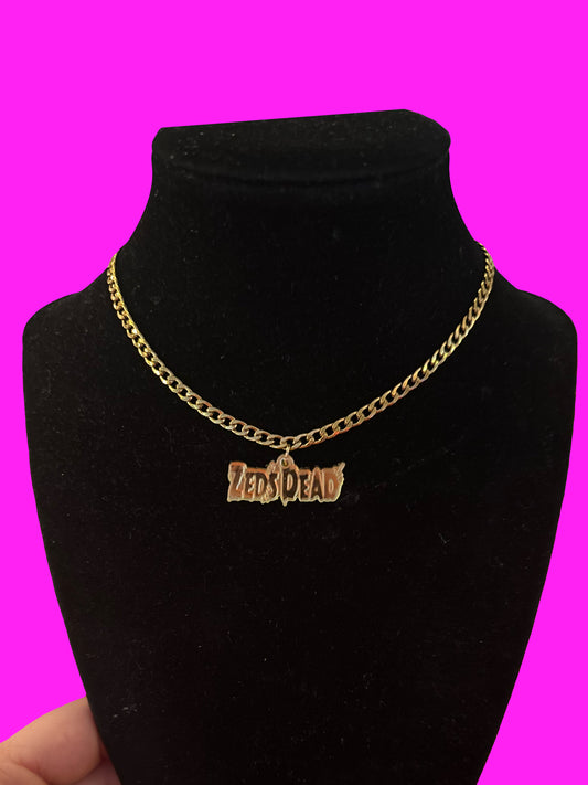 Zeds Dead stainless steel word necklace