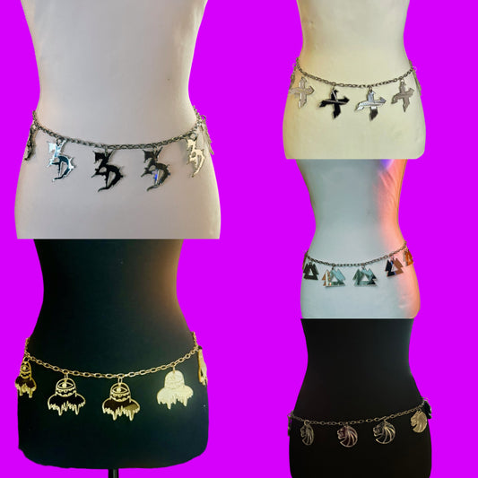 Customizable stainless steel & mirror acrylic chain belt!