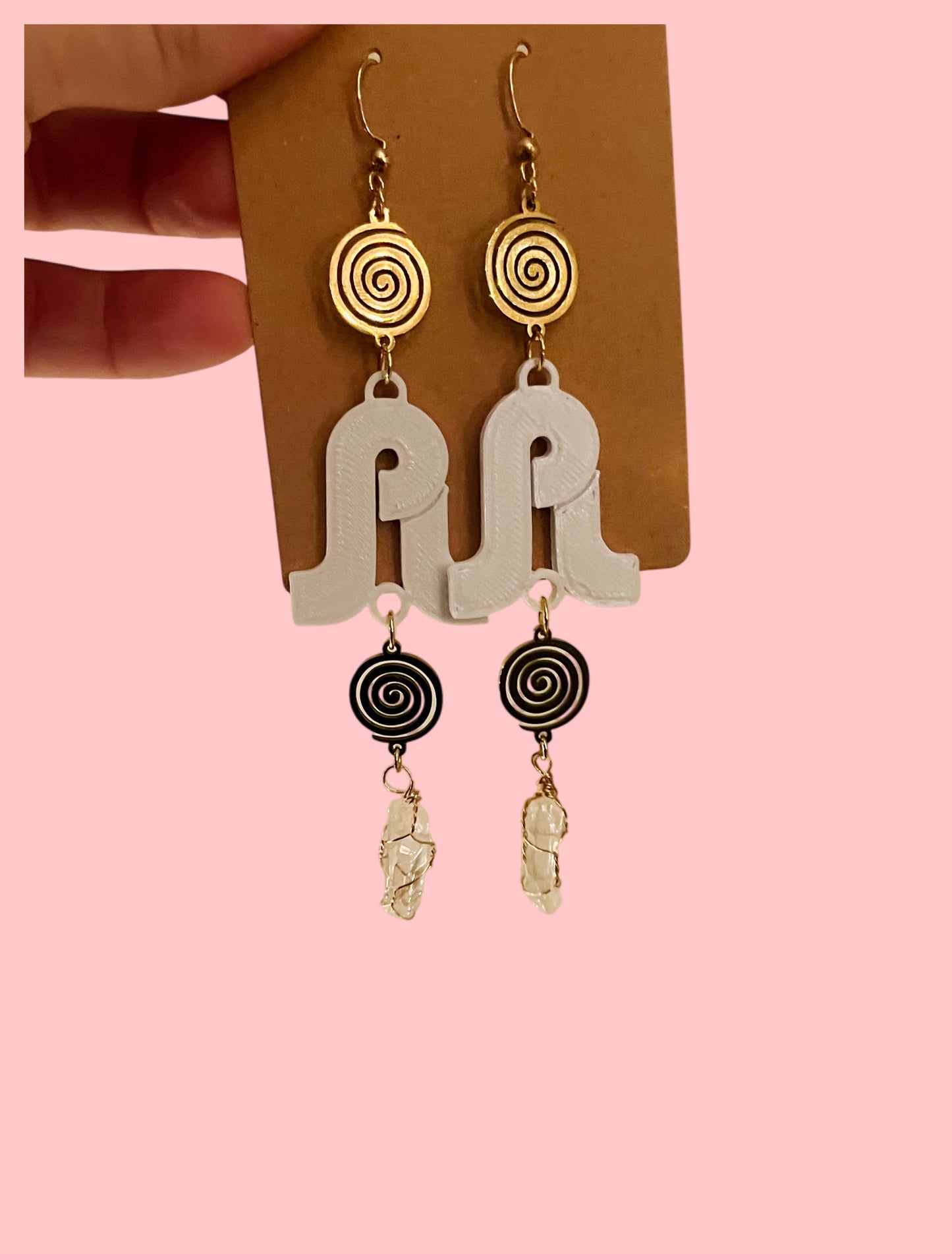 Pretty Lights inspired swirl dangle earrings!