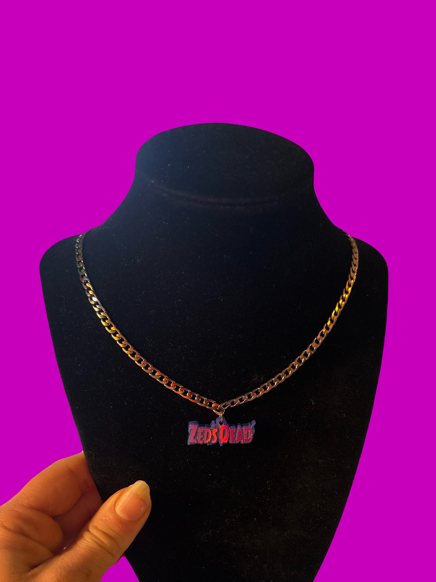 Zeds Dead stainless steel word necklace