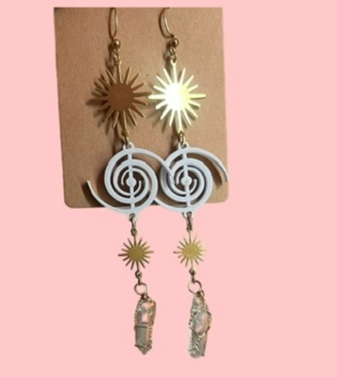 Customizable 3d printed edm sparkle crystal earrings