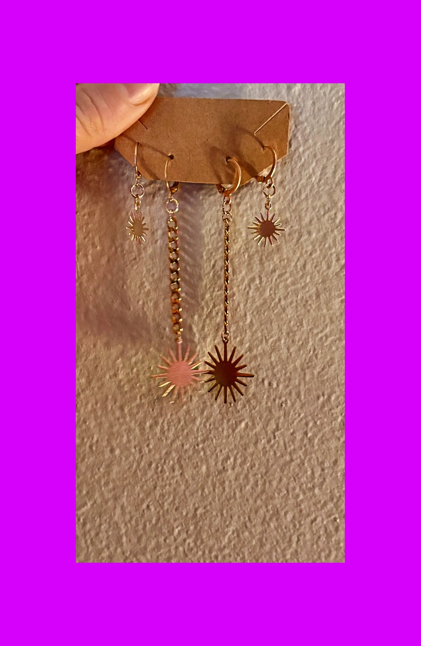 Stainless steel Sparkle earring set