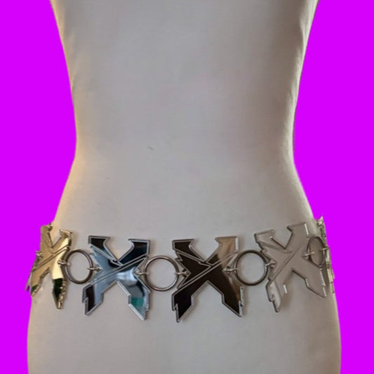 X acrylic metal ring belt