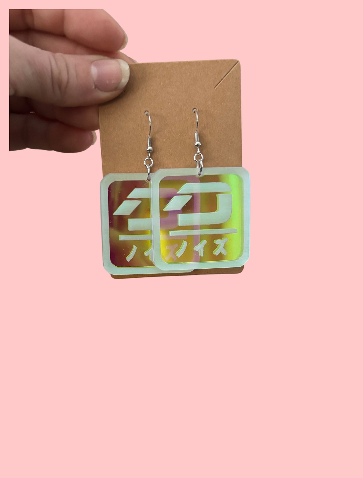 Customizable iridescent artist inspired acrylic earrings