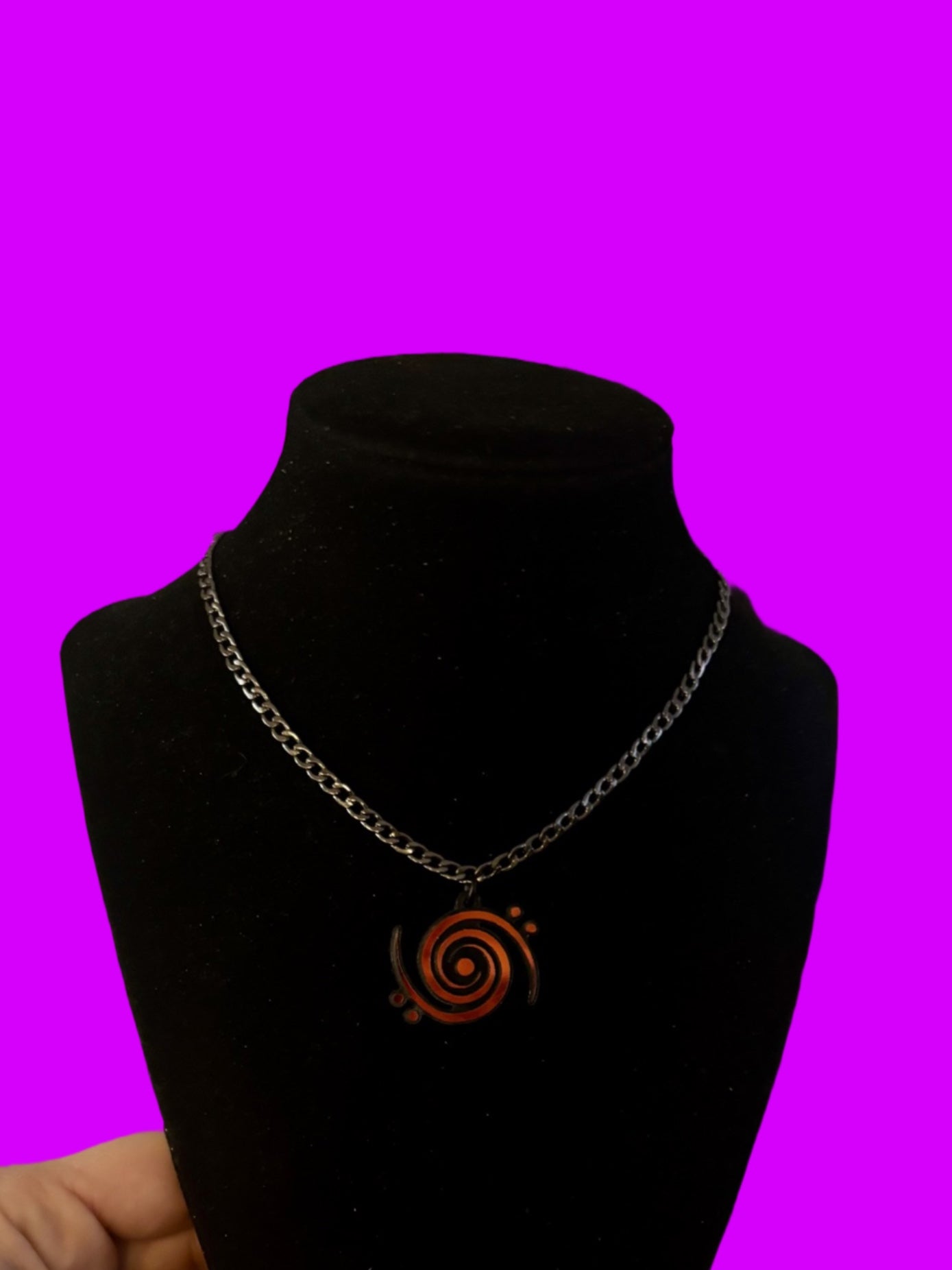 midnight holographic unisex basic stainless steel necklace