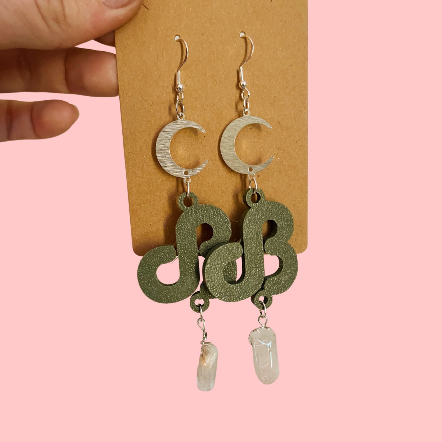 Customizable moon crystal artist inspired earrings