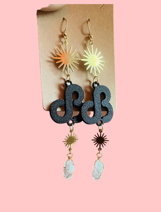 Daily bread inspired sparkle crystal dangle earrings