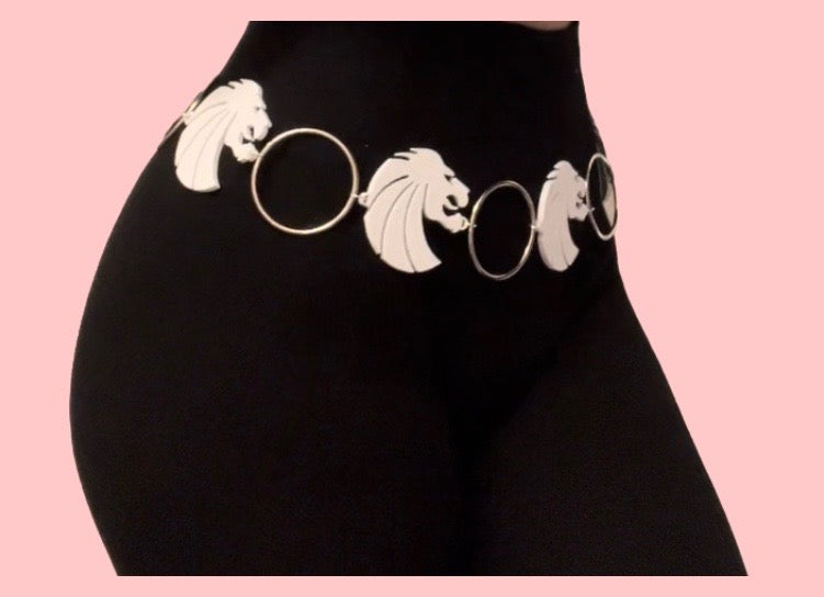 Seven lions inspired 3d printed metal ring bel